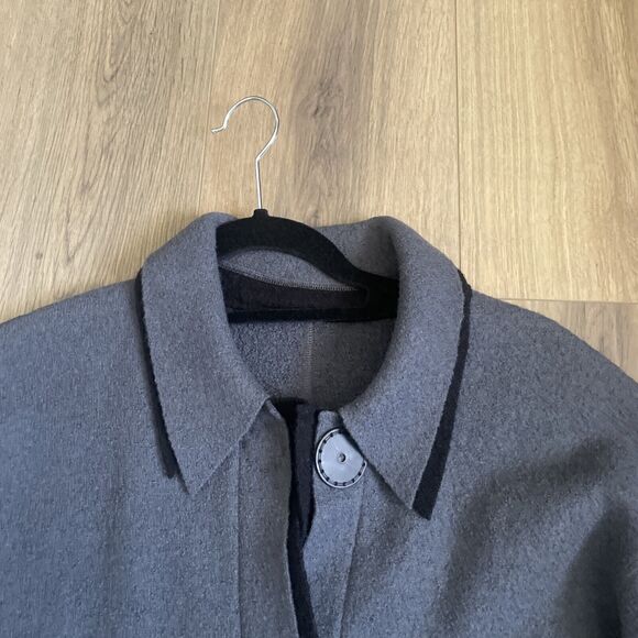 Babette Size Medium Boiled Wool Long Sweater Jacket Snap Closure Lagenlook - Picture 2 of 8